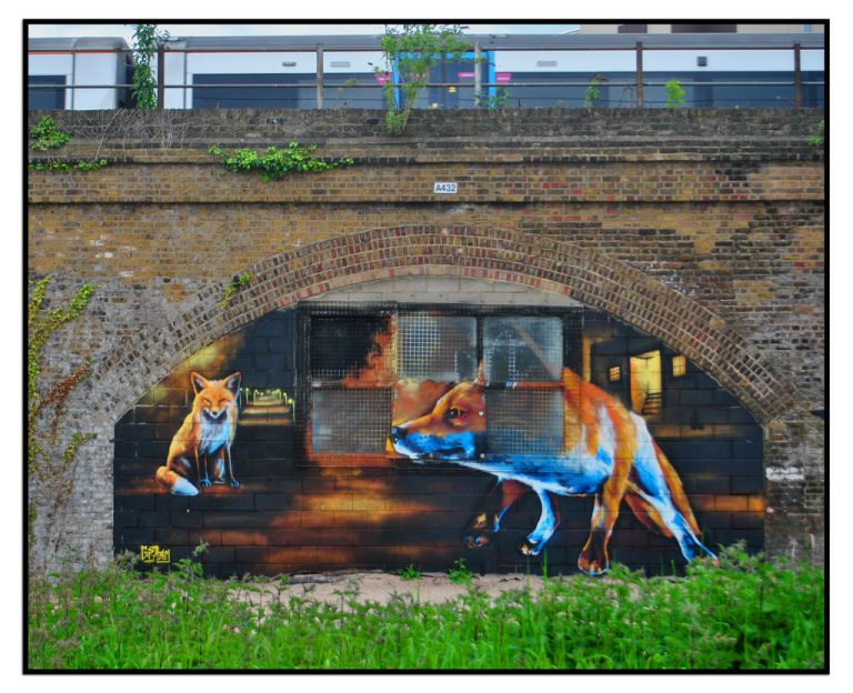 More wildlife murals on Ackroyd Drive Fox mural