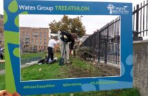 Photo of volunteers from the Wates Group planting trees